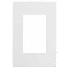 Placa 3 Módulo Horizontal com Suporte 4x2 - RECTA Branco Satin Fosco